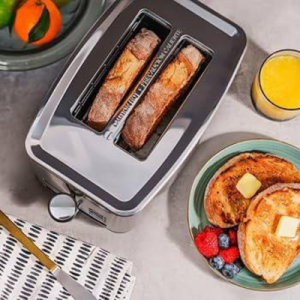 Bella Stainless Steel 2 Slice Toaster with Extra Wide Slots & Removable Crumb Tray